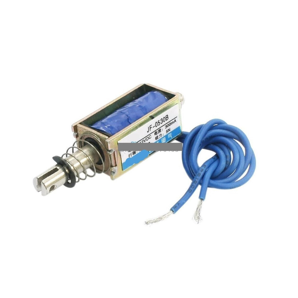12V Dc Solenoid, 5N Force, 10Mm Stroke, Openframe Linear Motion Electromagnet, Pullpush Type, 300Ma 9323874249735
