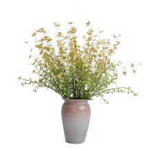 Rustic Ceramic Vase For Home Decor Pottery, Stylish Silverware Tray And Rustic Farmhouse Style Decor, Elegant Tall Floor Flower Vase For Living Room E