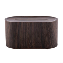 Flame Humidifier 130ml 3D Flame Aroma Diffuser USB Powered Quiet Operation Dark Brown For Bedroom Office 7 Color LED