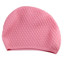 Badekappe für Damen mit langem Haar, hochwertige Silikon-Badekappe mit eng anliegender Passform und rutschfestem Design, komfortable Badekappe für