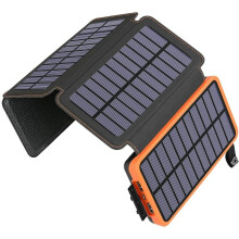 Cargador solar para entusiastas de las actividades al aire libre, batería externa de 25000 mAh con carga rápida y protección de seguridad,