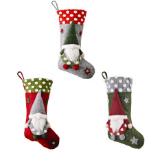 Gift Bag for Kids, Gnome Christmas Stockings, Reusable Non-woven Fabric, pp Cotton, Sturdy Hanging Loop, Ideal for Children's Christmas Gifts