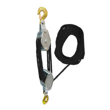4Wheel 20m Black Rope Pulley For Lifting, HeavyDuty Block And Tackle System, Garage, Workshop, Outdoor Use