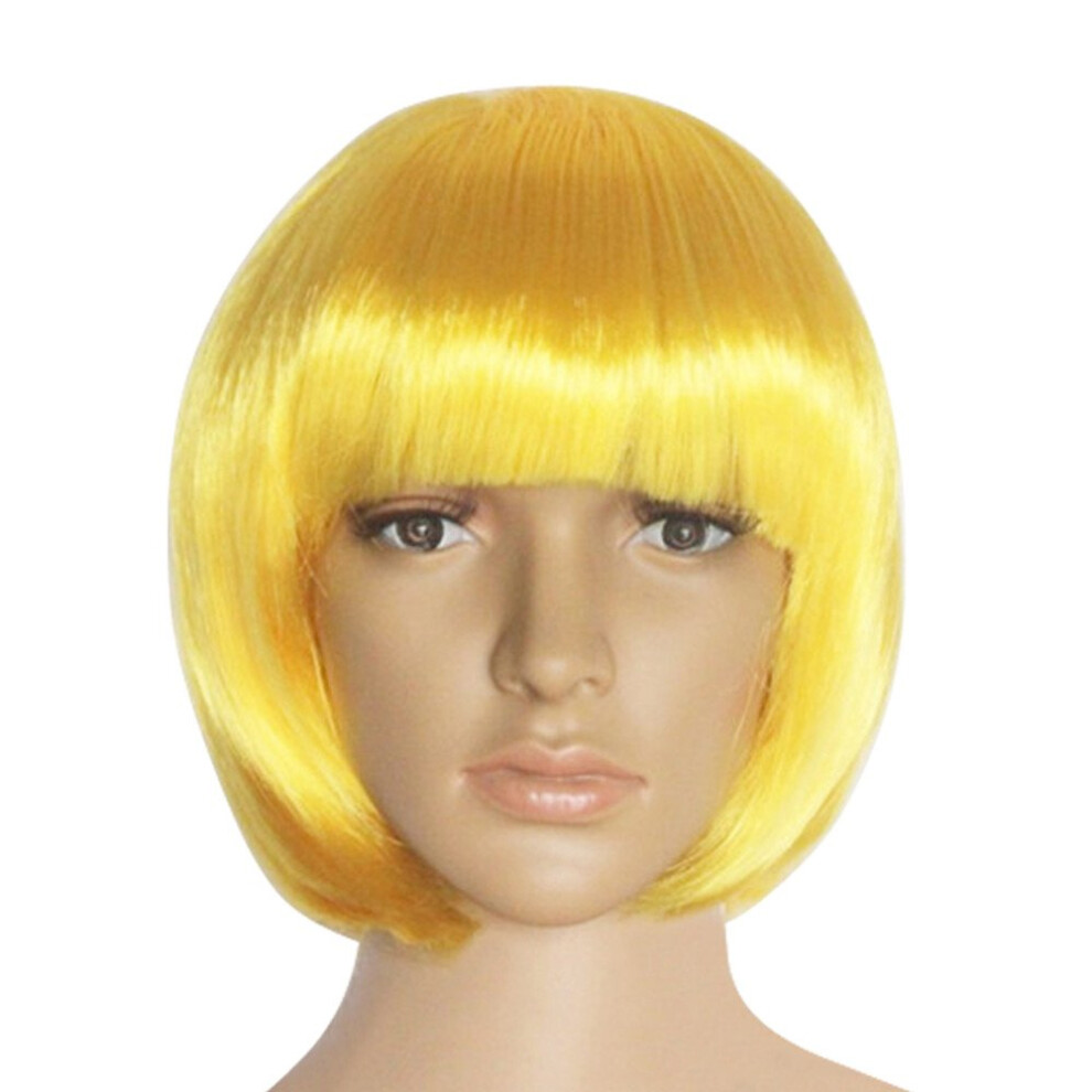 Party Decoration Short Bob Wig, Real Hair Feel Provided By Heat Friendly Synthetic Fiber, Comfortable Wear Guaranteed By Breathable Mesh Cap, Short St
