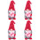 4Stk Gnome Puppe Rudolph Muttertag 6