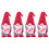 4Stk Gnome Puppe Rudolph Muttertag 5