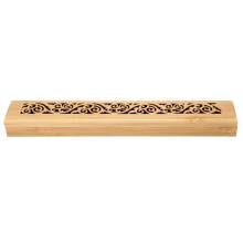 Bamboo Incense Burner, Rectangular Meditation Yoga Accessories With Clear Texture For Home Office Teahouse, Natural Durable High Temperature