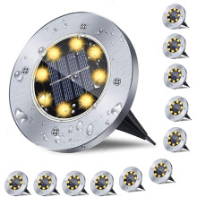 Luci solari da terra a risparmio energetico, illuminazione paesaggistica impermeabile con accensione e spegnimento automatico, luci solari da