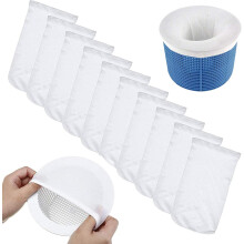 Calcetines filtrantes eficaces, malla ultrafina para atrapar residuos, reduce la frecuencia de limpieza, adecuados para piscinas y acuarios.