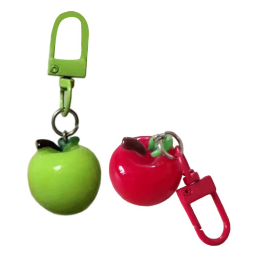 Porte-clés pommes fabriquées à la main, Construction en-Vert 1