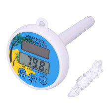 Weerbestendige spa-thermometer, draadloze zwembadsensor, drijvende watertemperatuurmeter met meetbereik van +20 tot +70 graden, helder digitaal