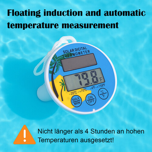 Αδιάβροχο θερμόμετρο σπα, ασύρματος αισθητήρας πισίνας, πλωτός μετρητής 2