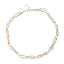 Stylish Layering Crystal Necklace Adjustable Length-ZW2345