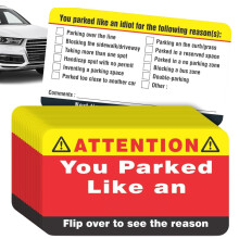 Parking Cards 100 Piece Set Funny Humorous Violation Notices 3.5 X 2.01 Inches For Outdoor Cars