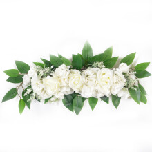 Wedding Arch Flowers Rustic Artificial Flower Swag Durable Long Lasting Red Pink White Silk Cloth Rattan Decorative Floral Wreath For Door Wall Lintel