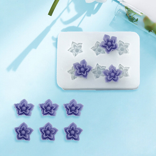 Moule en Silicone réutilisable en forme de fleur, moules-Rose 49 2