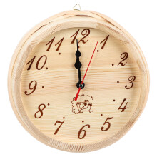 Sauna Clock, Rust-proof Wooden Digital Handcrafted Easy Install Accessory, High-temperature Resistant for Reliable Time Display