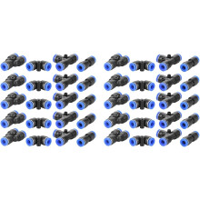 Raccordo a T di riduzione pneumatico, la configurazione a manicotto ellittico garantisce un'installazione rapida per tubi in poliuretano, connessioni