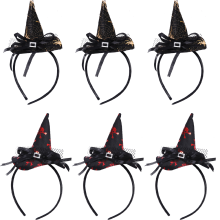Adjustable Size Fit Most Witch Hat Headbands for Festival Atmosphere, Bat Wing Headband Style Party Props Decoration, Lightweight Comfortable to Wear