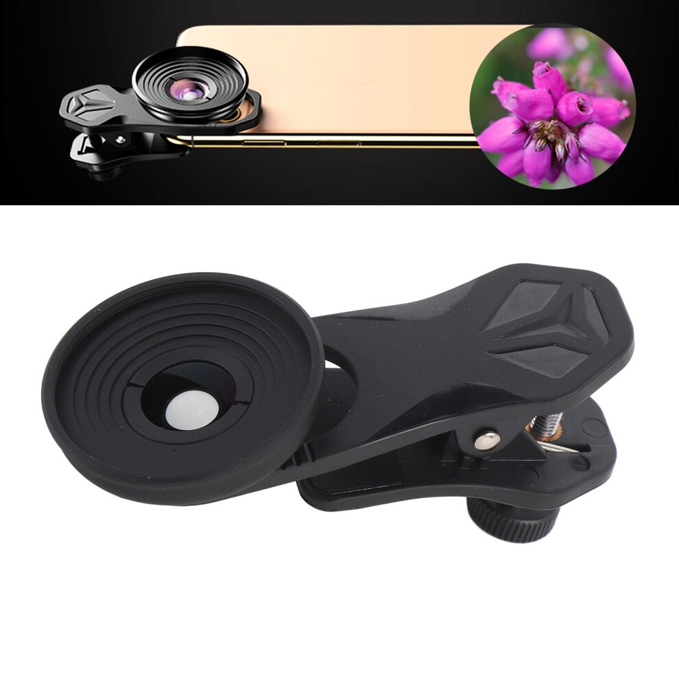 10X Macro Phone Lens Clip-On For Smartphones & Tablets Black 7891364378521