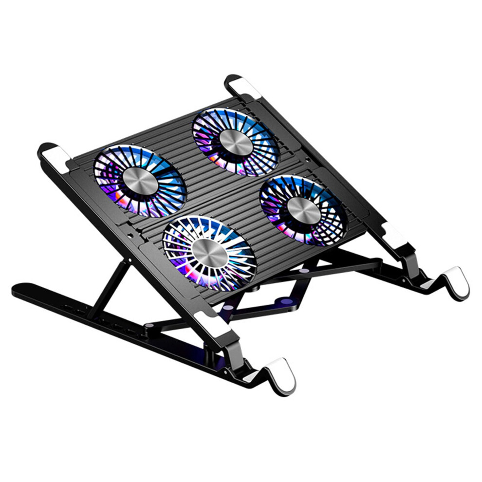 Laptop Cooler Pad Adjustable Stand Four Fans Improves Airflow For Performance Laptops Home And Office Use 9105992523320