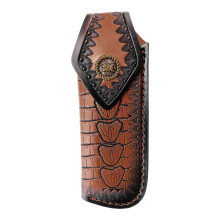 Leather Sheath For Folding Cutter Waistband Loop Design Cutter