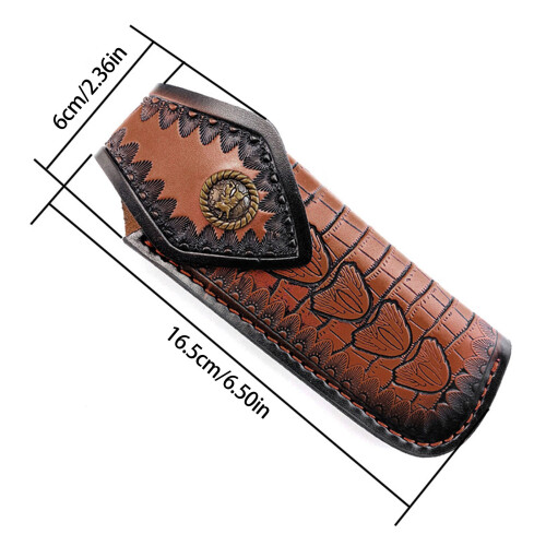 Leather Sheath For Folding Cutter Waistband Loop Design Cutter 2