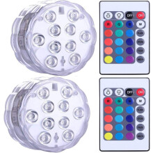 Luci LED sommergibili, cambio colore RGB vibrante e magia subacquea per piscina, acquario, decorazioni e feste (confezione da 4)