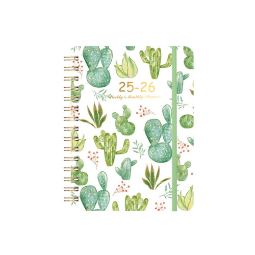 English Weekly Layout Planner Notebook With Spirals Binding-23