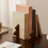 Wooden Christmas Tree Bookends With Metal Base For Desktop 6