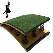Heavy Duty Curved Spring Board For Gymnastics Beam Home Gym 4 Spring Design Durable Red