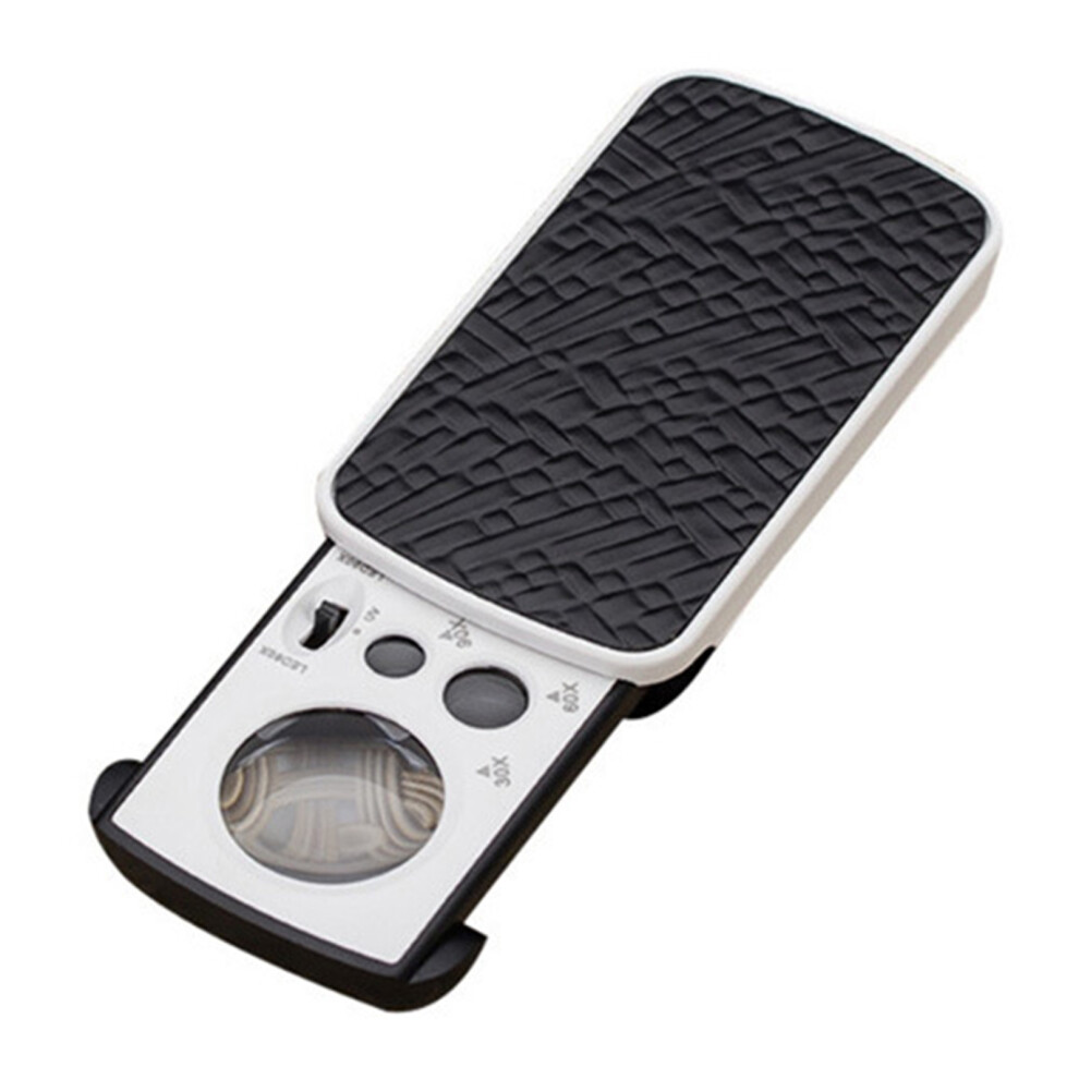 Light 30X 60X 90X Led Illuminating Magnifier Foldable Optical Glass