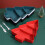 Holiday Party Plastic Snacks Tray for Organized Nut Candy-Red 4