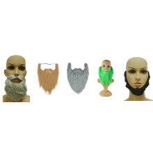 Barba finta regolabile con corda elastica, accessori per peli facciali dall'aspetto realistico realizzati in morbida flanella, barba per costume