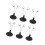 6 Pieces Sturdy Metal Support Stands For Doll Display-Black 1