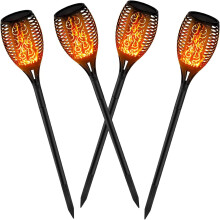 Luci da esterno a energia solare con effetto fiamma danzante, decorazione paesaggistica con accensione/spegnimento automatico per un'atmosfera