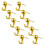 10pcs Zinc Alloy Hook for Soft Board Wall Space Efficient-Gold 1