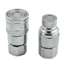 Hydraulic Quick Coupling Kit With Valve NPT 1/4 3/8 1/2 3/4 Flat Face Carbon Steel Connector Set For Industrial Equipment