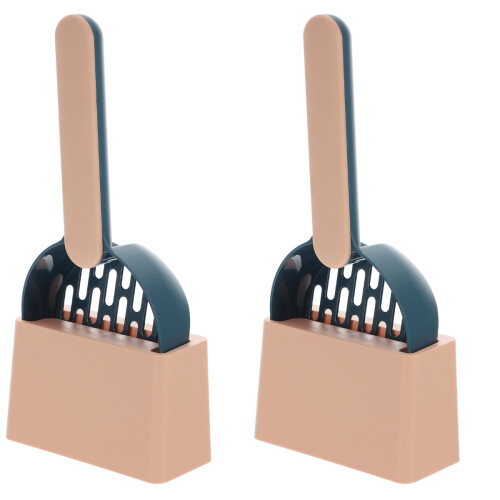 2Sets Tierstreu- Pink Mit Halter Robust Für Katzenstreu 2