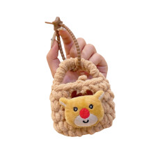 Plush Keychain Coin Wallet Christmas Gift Earphone Bag-5