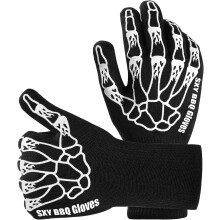 Guanti resistenti al calore, rivestimento in silicone antiscivolo per alimenti, guanti da barbecue per cucinare all'aperto in modo comodo e sicuro,
