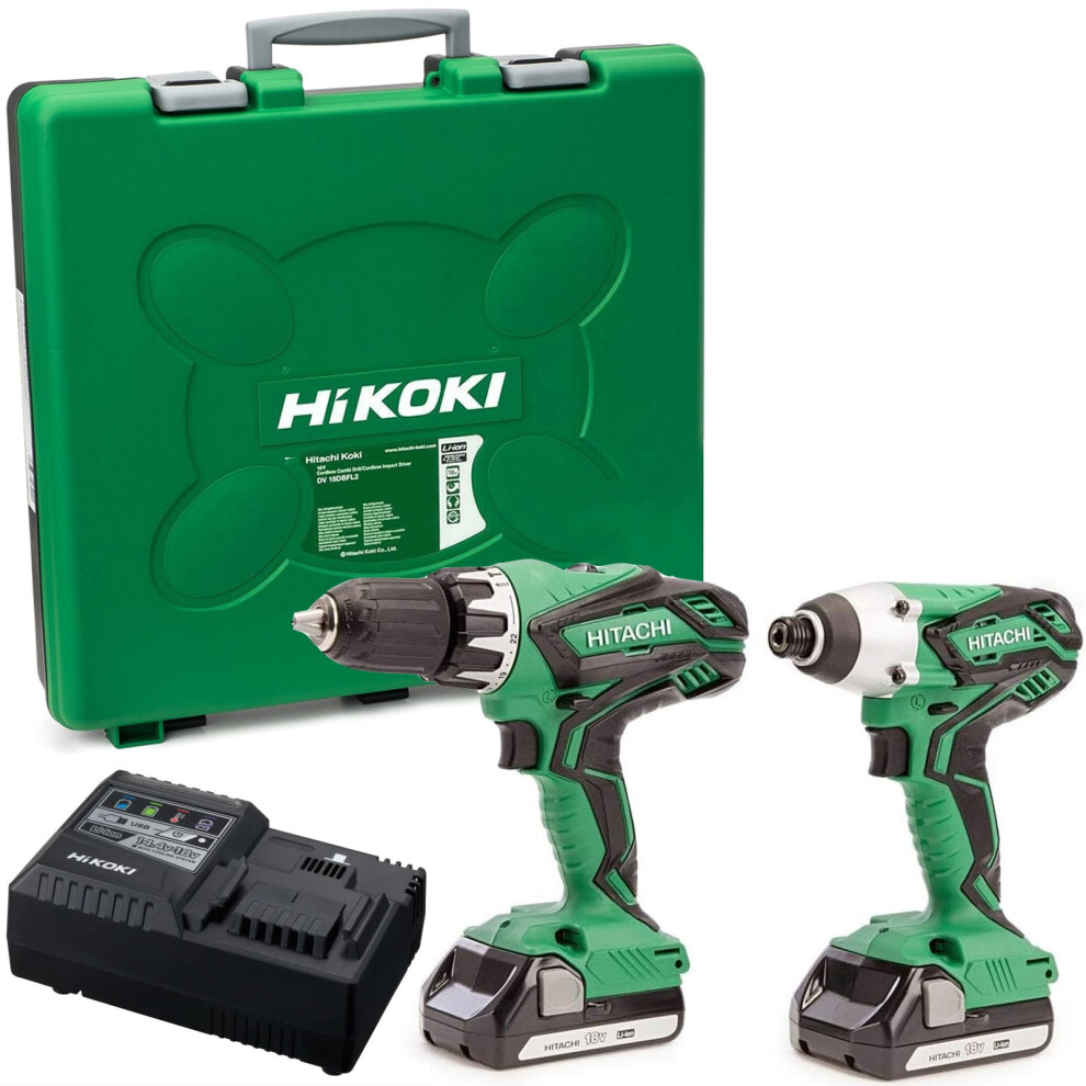 Hikoki Kc18dgljaz Twin Pack 18V 2 X 1.5Ah Li-Ion 4966376315451