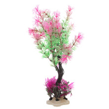 2Pcs Plastic Fish Tank Plant Decor Pink Artificial Aquarium Landscape