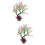 2Pcs Plastic Fish Tank Plant Decor Pink Artificial Aquarium Landscape 9