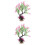 2Pcs Plastic Fish Tank Plant Decor Pink Artificial Aquarium Landscape 7