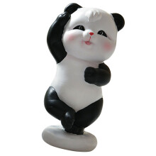 4Stk Panda Figur Mini Harz Garten