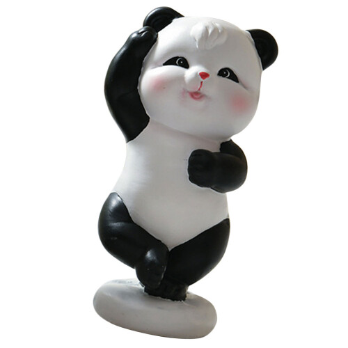 4Stk Panda Figur Mini Harz Garten
