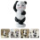 4Stk Panda Figur Mini Harz Garten 11