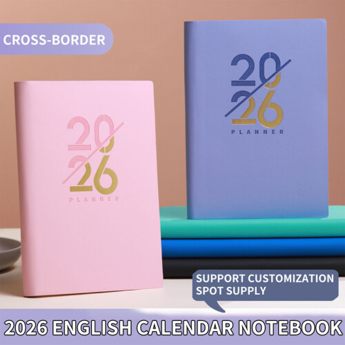 Professional 2026 Day Planner Notebook 320 Pages Dated- blue 1