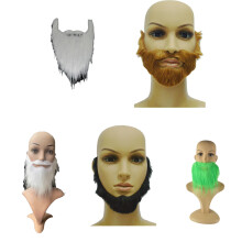 Articoli per feste per riunioni festive, barbe finte con fascia elastica regolabile e design facile da indossare, set barba e baffi per divertenti